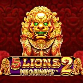 Official Slots logo: 5 Lions Megaways 2 by Pragmatic Play at PlayMojo Casino