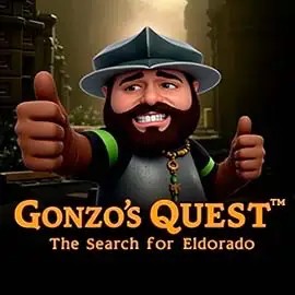 Slots logo of Gonzo's Quest from NetEnt at PlayMojo Casino